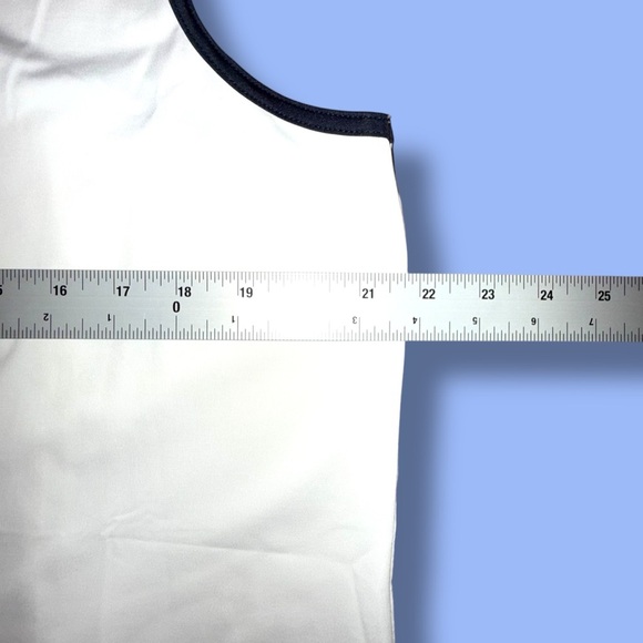 JOFIT Women’s Racerback Sleeveless Golf Polo - White/ Navy XXL - Picture 9 of 12